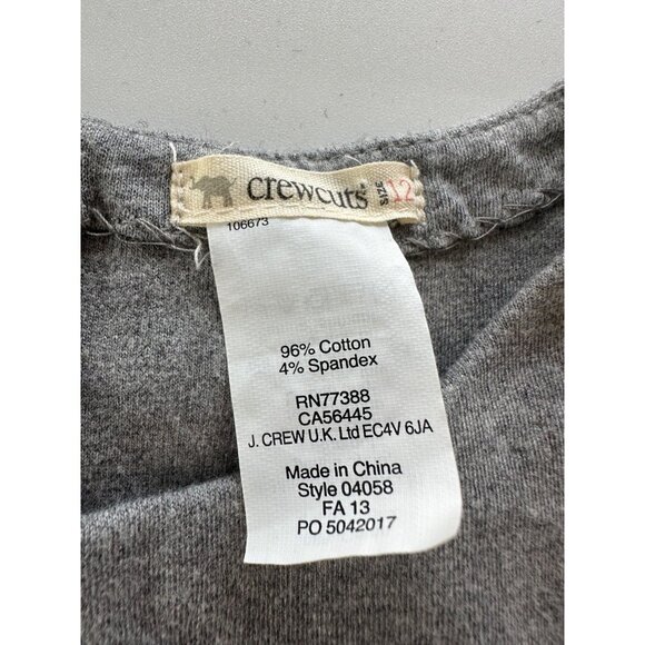 Crewcuts Girl's Size 12 Grey Sleeveless Dress with Crystal Embellishments - Picture 4 of 5